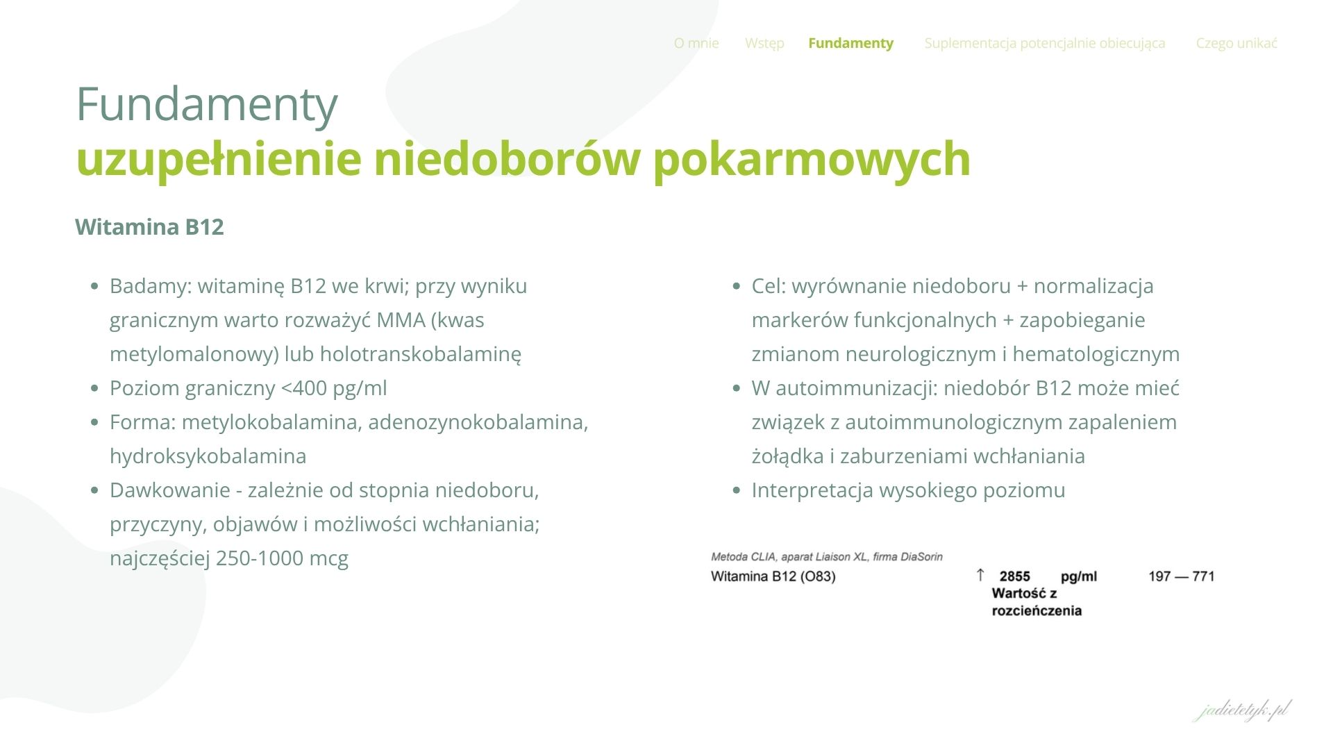 suplementacja w chorobach autoimmunologicznych - przykładowe zagadnienie
